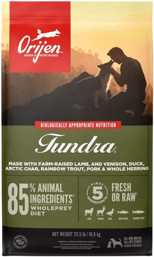 ORIJEN Grain Free WHOLEPREY Dry Dog Food Original Recipe 4.5lb. Bag | WHOLEPREY Ingredients, Grain Free, Made in the USA, Skin & Coat, Global Quality Ingredients