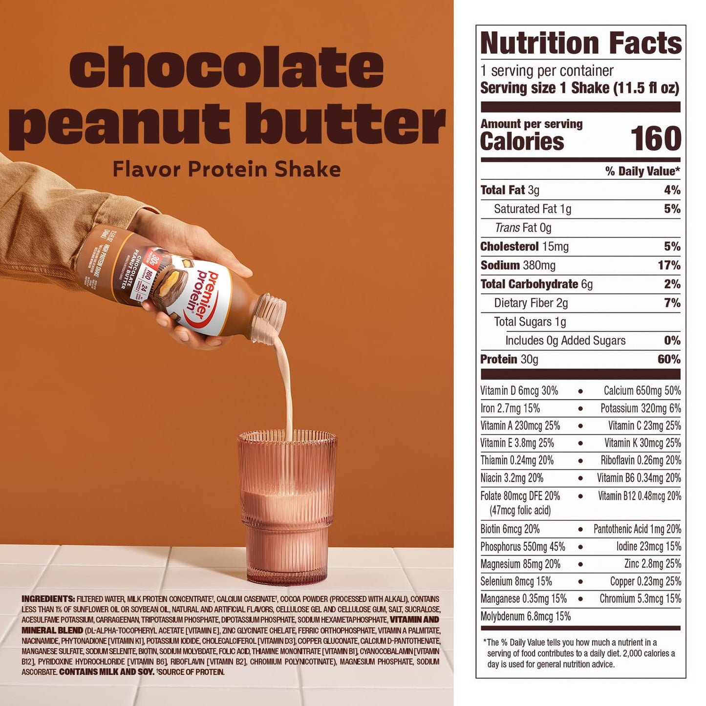 Premier Protein Shake, Chocolate, 30g High Protein, 12 Pack