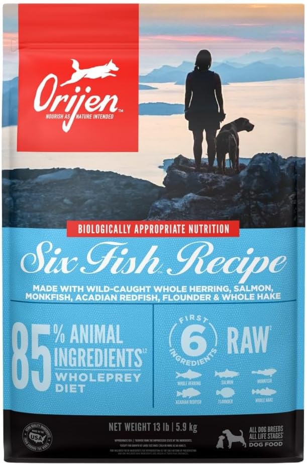 ORIJEN Grain Free WHOLEPREY Dry Dog Food Original Recipe 4.5lb. Bag | WHOLEPREY Ingredients, Grain Free, Made in the USA, Skin & Coat, Global Quality Ingredients