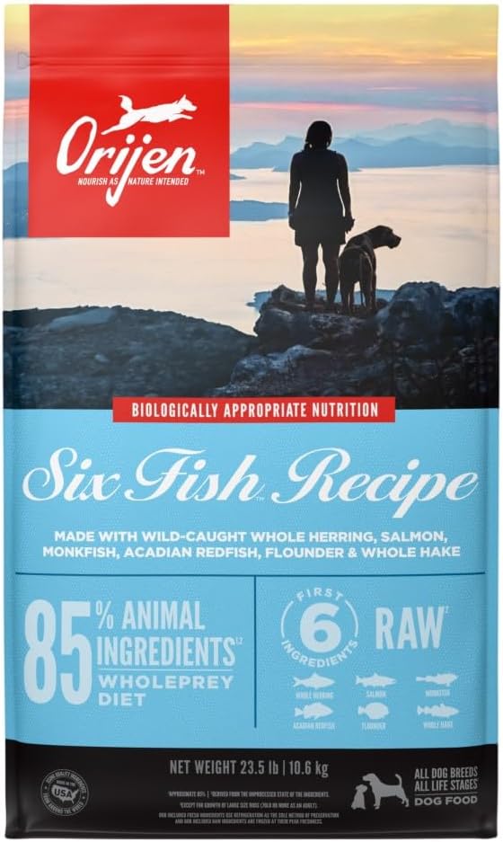 ORIJEN Grain Free WHOLEPREY Dry Dog Food Original Recipe 4.5lb. Bag | WHOLEPREY Ingredients, Grain Free, Made in the USA, Skin & Coat, Global Quality Ingredients