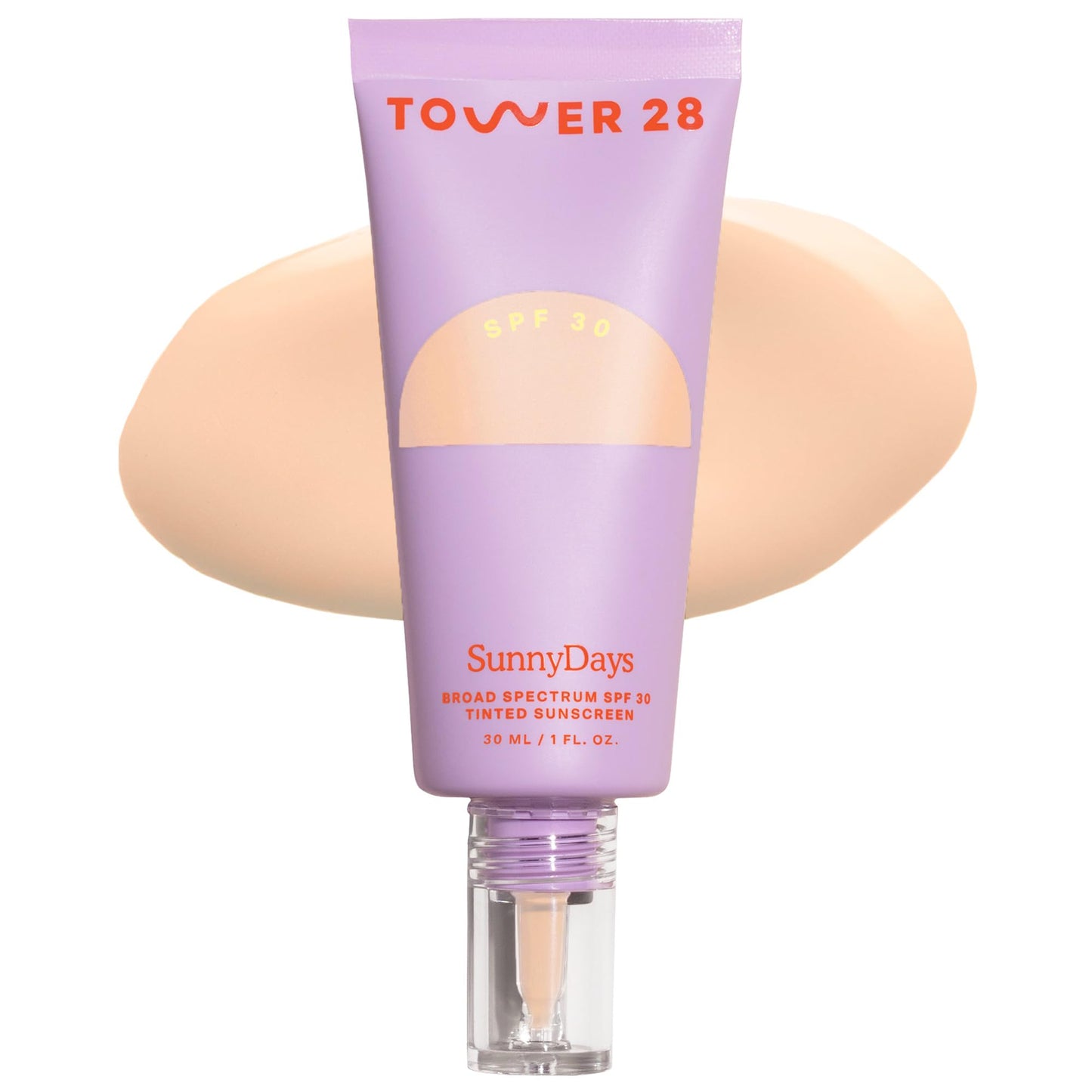 Tower 28 SunnyDays SPF 30 Tinted Moisturizer - 2-in-1 Buildable Coverage Foundation + Mineral Sunscreen for Face - Zinc Oxide, Aloe & Prickly Pear for Sensitive Skin - 13 Light/Neutral (1 oz)