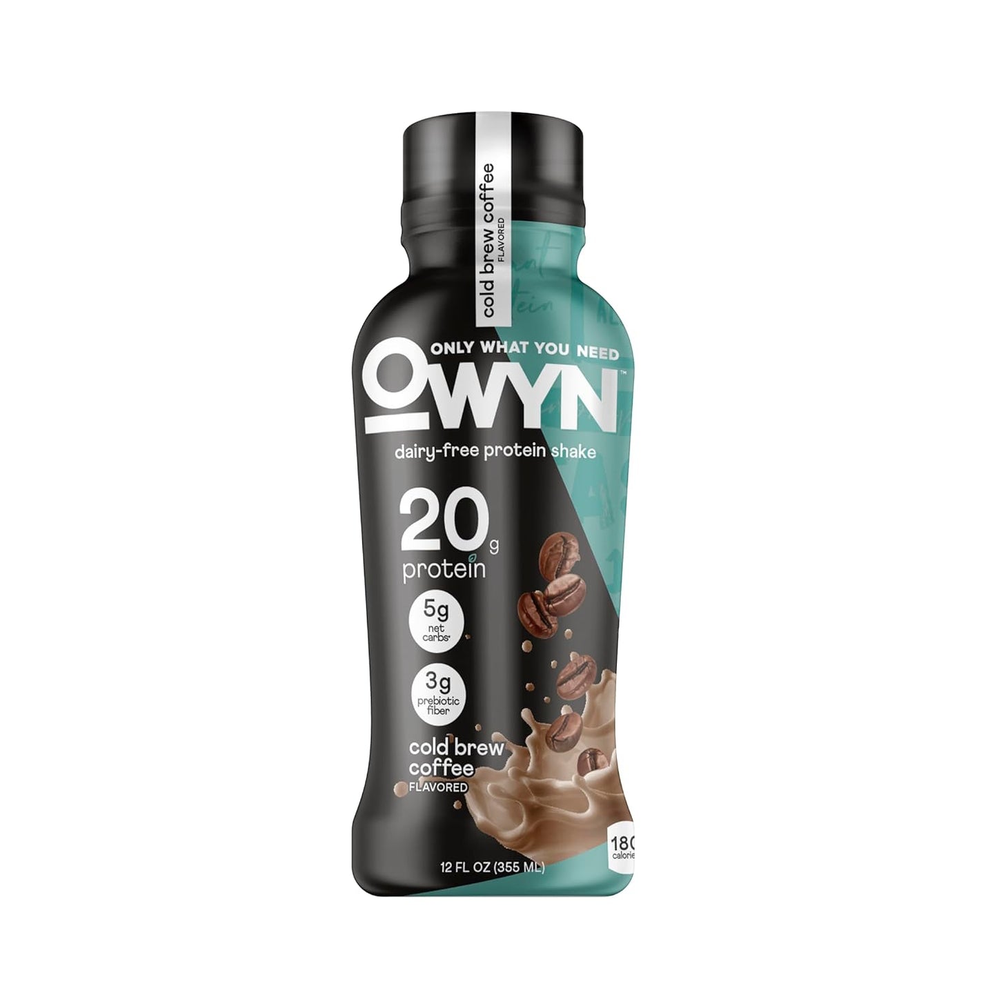 OWYN Only What You Need Dark Chocolate Flavored Protein Shake, 20g Protein, 4g Sugar, 3g Fiber, Dairy Free, Plant Based Protein Drink 12 Count