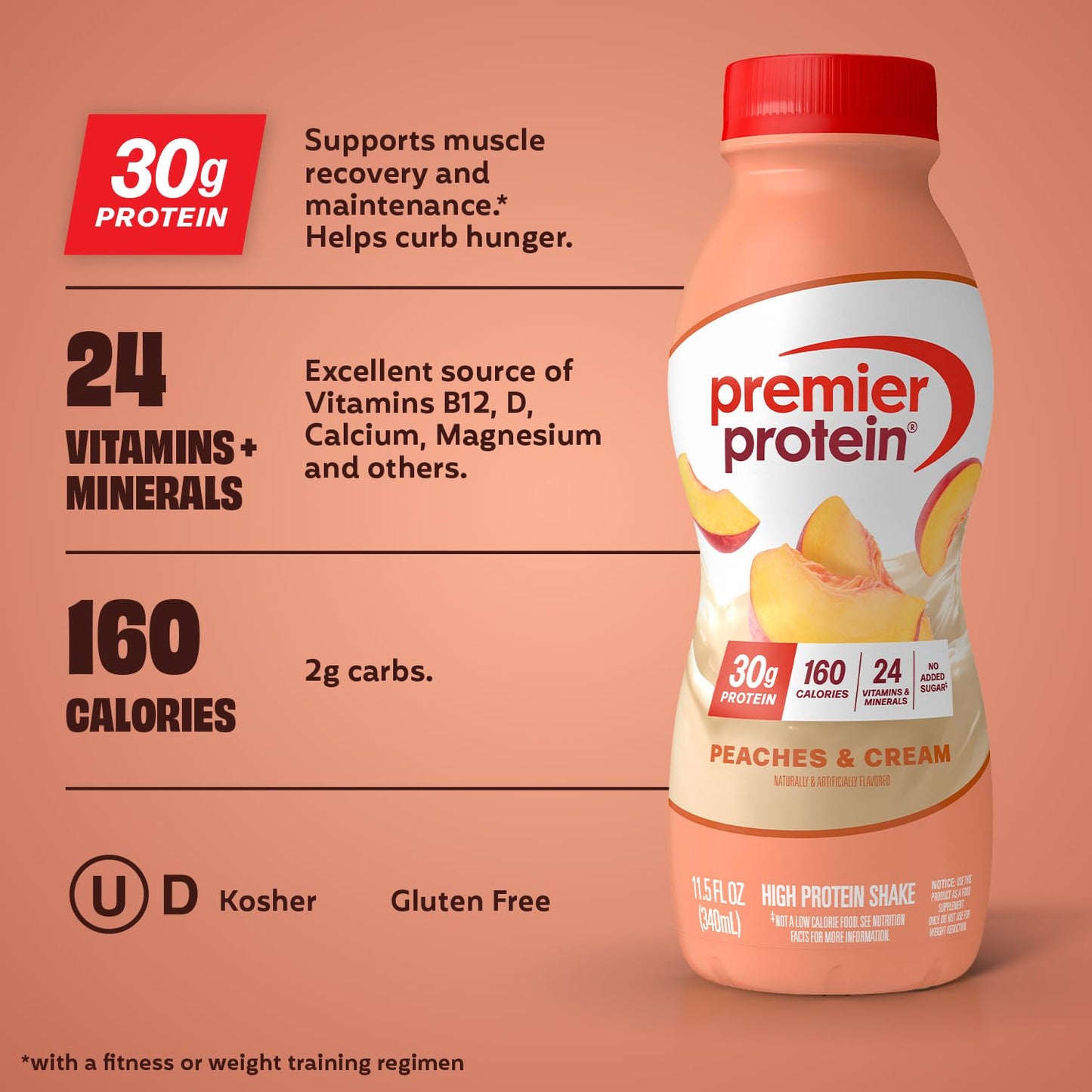 Premier Protein Shake, Chocolate, 30g High Protein, 12 Pack