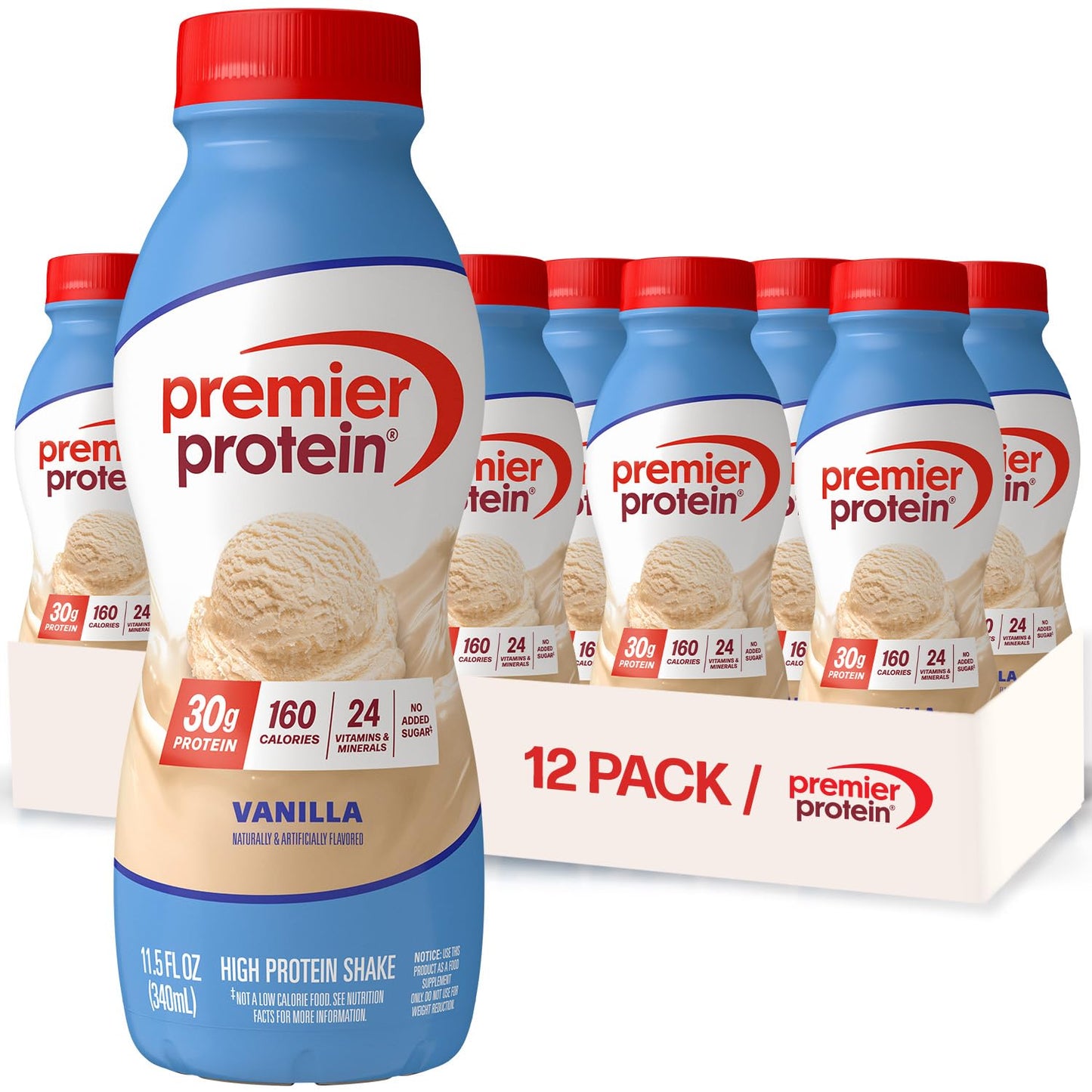 Premier Protein Shake, Chocolate, 30g High Protein, 12 Pack