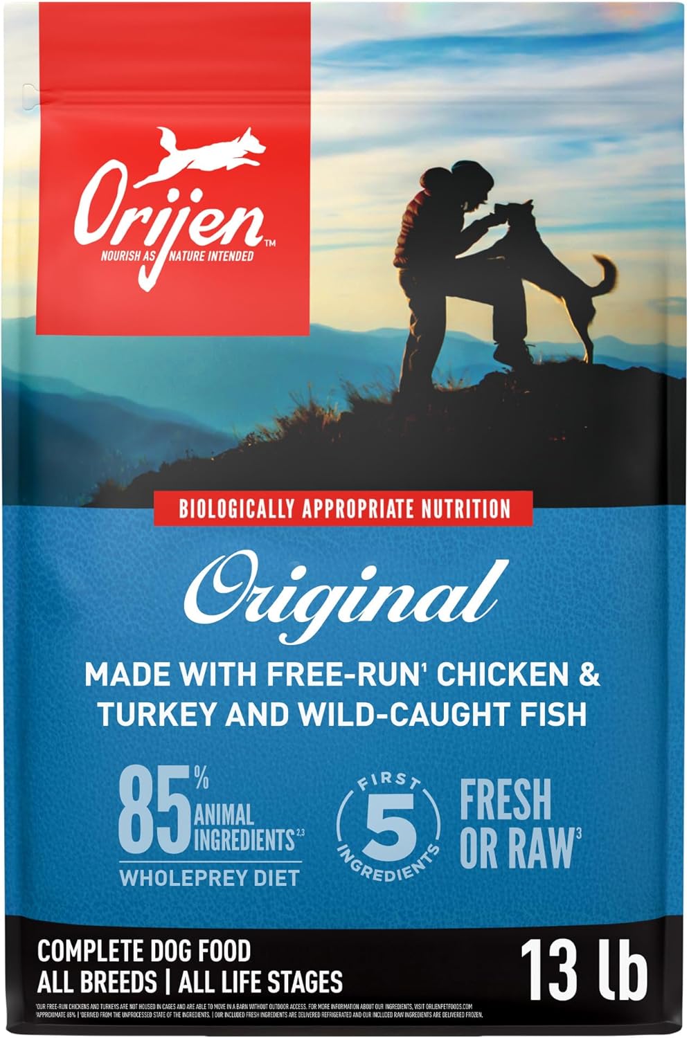 ORIJEN Grain Free WHOLEPREY Dry Dog Food Original Recipe 4.5lb. Bag | WHOLEPREY Ingredients, Grain Free, Made in the USA, Skin & Coat, Global Quality Ingredients