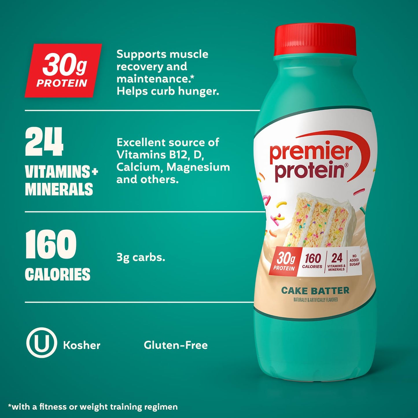 Premier Protein Shake, Chocolate, 30g High Protein, 12 Pack