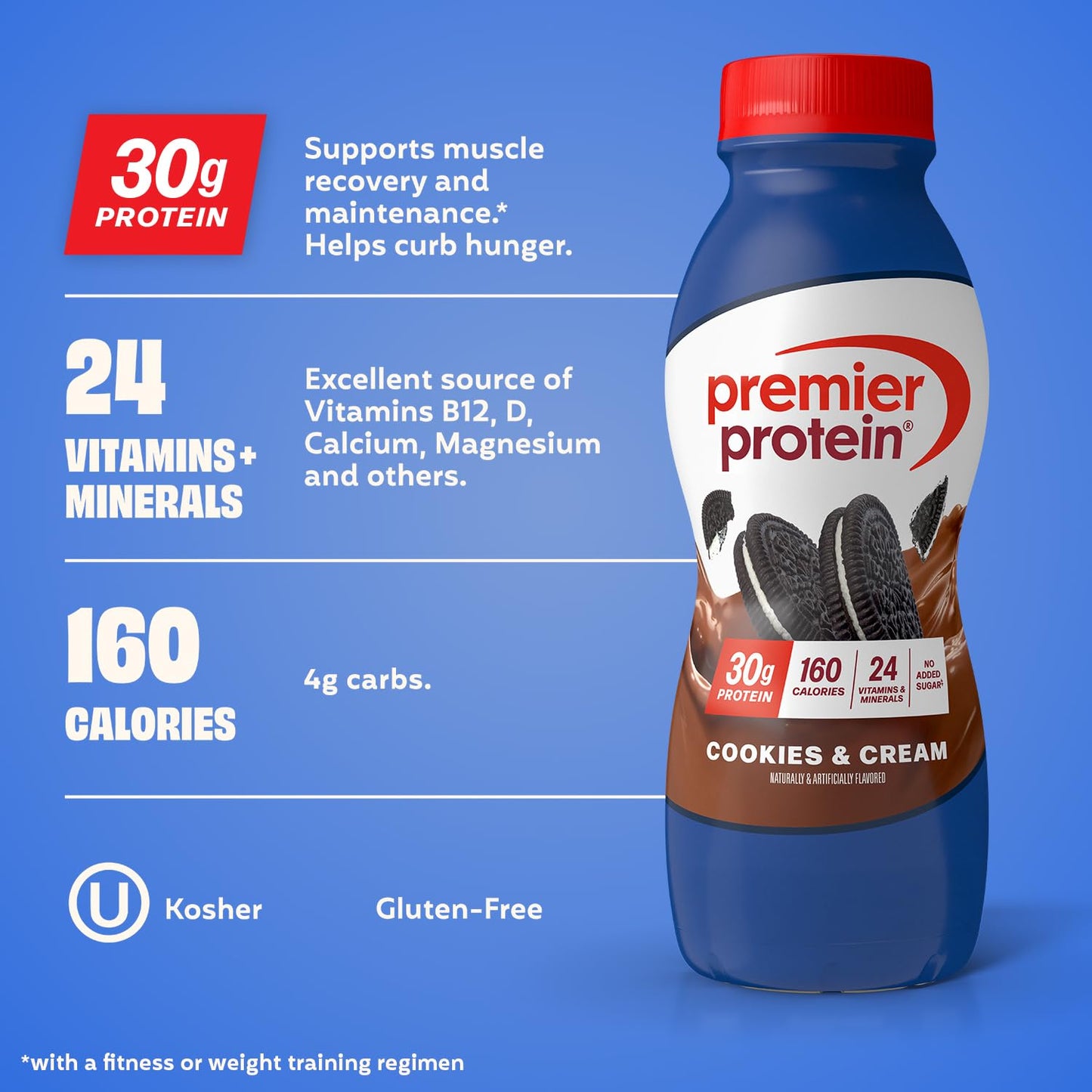 Premier Protein Shake, Chocolate, 30g High Protein, 12 Pack