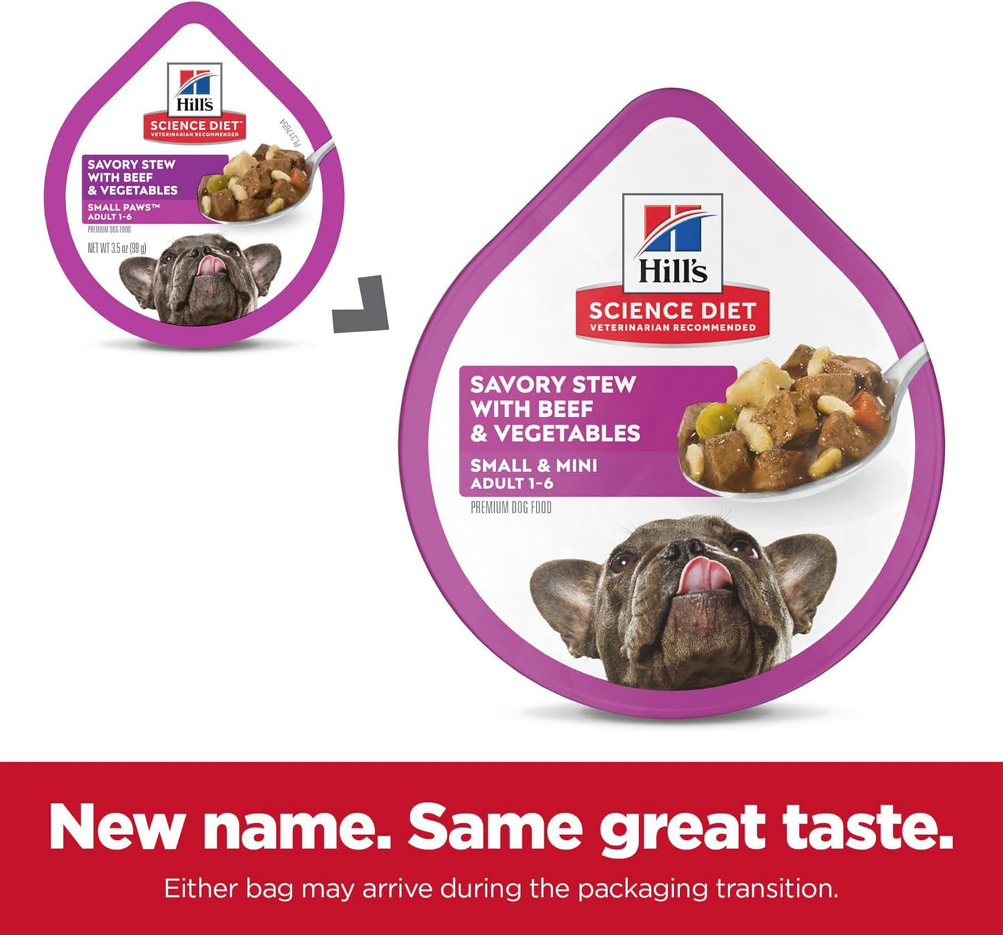 Hill's Science Diet Adult 1-6 Small & Mini Wet Dog Food Variety Pack | #1 Veterinarian Recommended, Chicken & Vegetables, Beef & Vegetables, 3.5 oz. Trays, 12-Pack