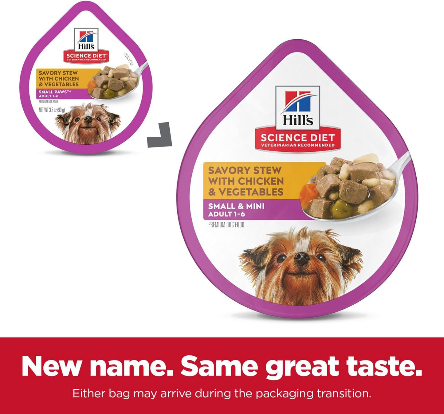 Hill's Science Diet Adult 1-6 Small & Mini Wet Dog Food Variety Pack | #1 Veterinarian Recommended, Chicken & Vegetables, Beef & Vegetables, 3.5 oz. Trays, 12-Pack