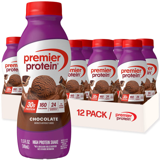 Premier Protein Shake, Chocolate, 30g High Protein, 12 Pack