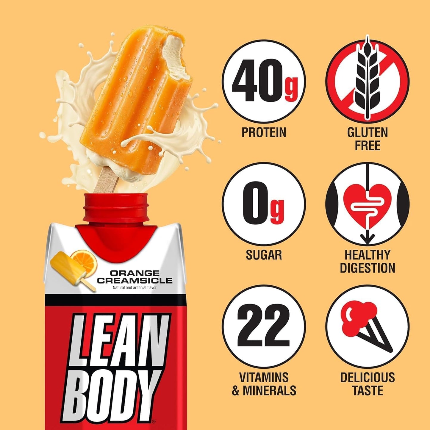 Labrada Lean Body Ready-to-Drink Chocolate Protein Shake, 40g Protein, Whey Blend, 0 Sugar, Gluten Free, 22 Vitamins & Minerals, LABRADA, 17 Fl Oz (Pack of 12)