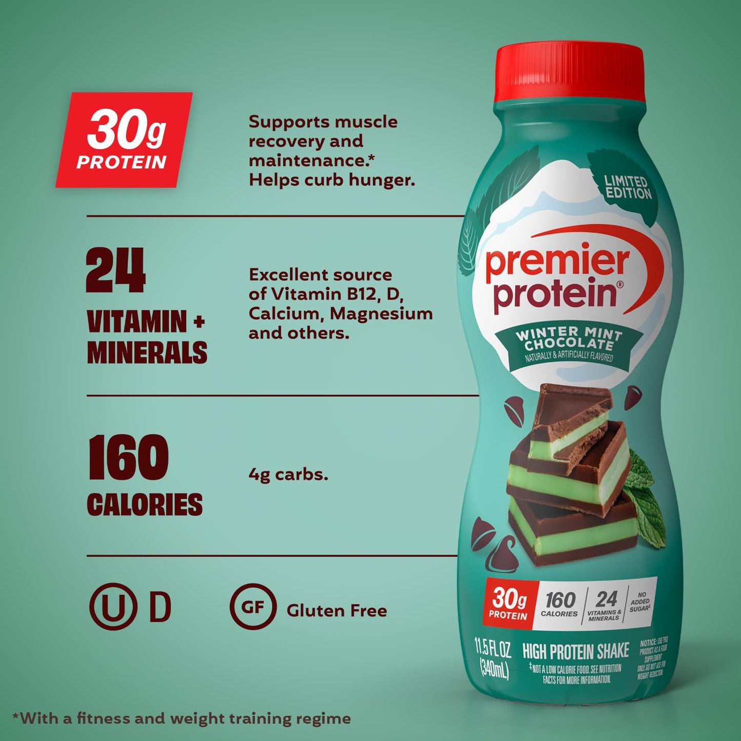 Premier Protein Shake, Chocolate, 30g High Protein, 12 Pack