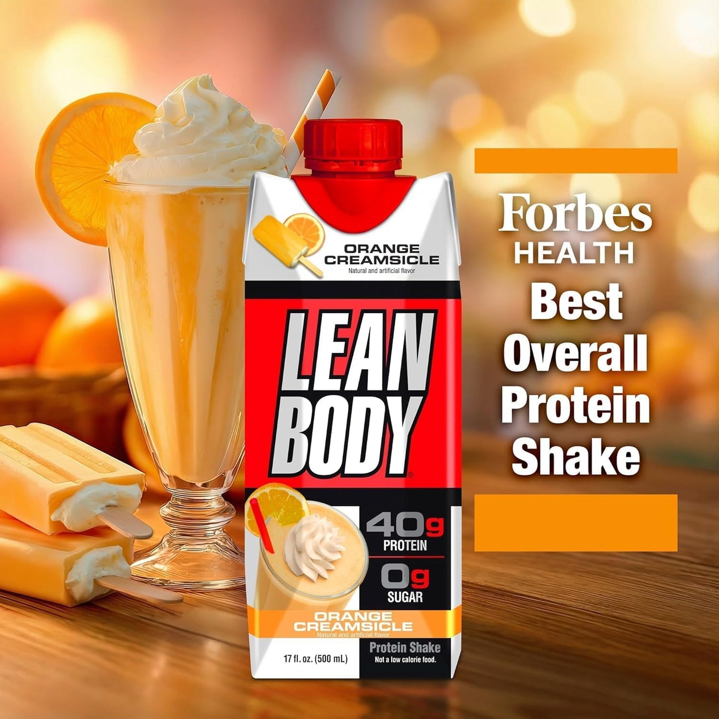Labrada Lean Body Ready-to-Drink Chocolate Protein Shake, 40g Protein, Whey Blend, 0 Sugar, Gluten Free, 22 Vitamins & Minerals, LABRADA, 17 Fl Oz (Pack of 12)