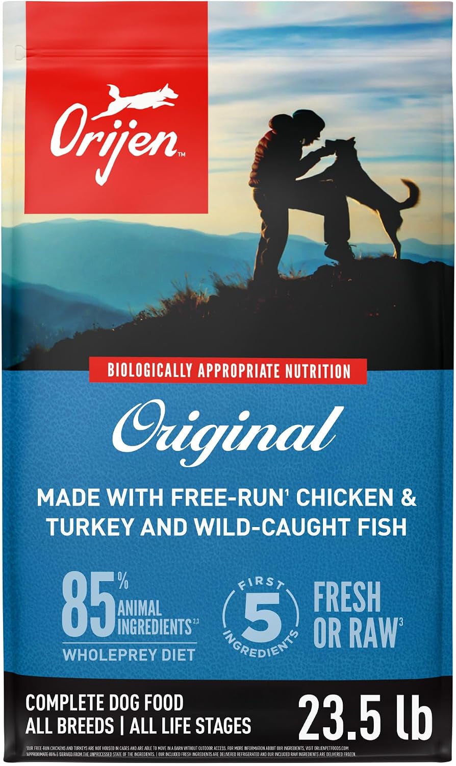 ORIJEN Grain Free WHOLEPREY Dry Dog Food Original Recipe 4.5lb. Bag | WHOLEPREY Ingredients, Grain Free, Made in the USA, Skin & Coat, Global Quality Ingredients