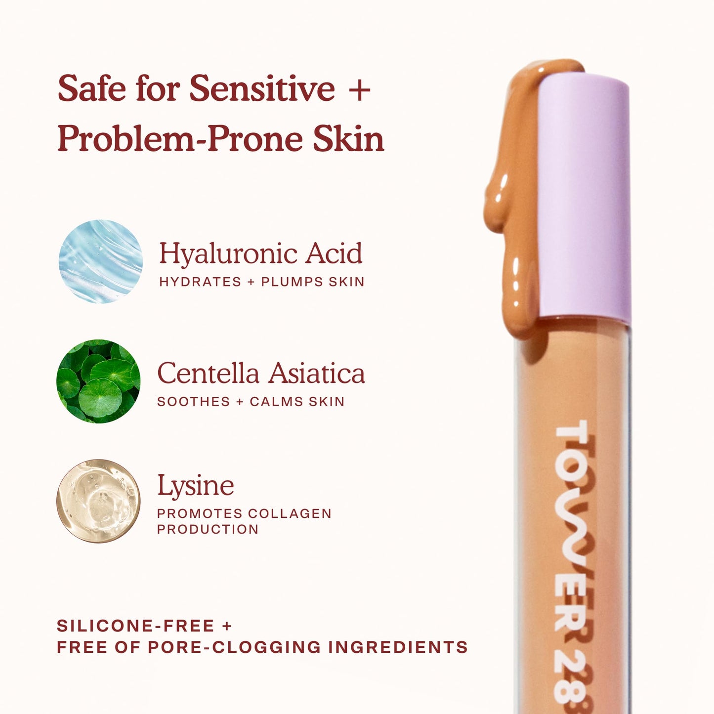 Tower 28 Swipe Serum Concealer - Hydrating Medium-Full Coverage Concealer + Under Eye Brightener - Skin Care Infused Makeup with Hyaluronic Acid + Soothing Centella - 14 Tan/Warm Olive (0.22 oz)