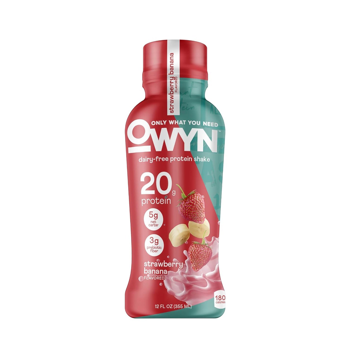 OWYN Only What You Need Dark Chocolate Flavored Protein Shake, 20g Protein, 4g Sugar, 3g Fiber, Dairy Free, Plant Based Protein Drink 12 Count