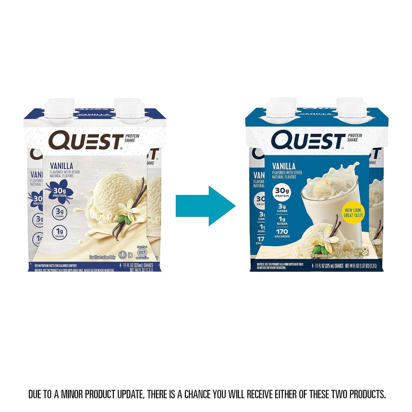 Quest Nutrition Ready to Drink Salted Caramel Protein Shake, 30g Protein, 3g Net Carbs, Gluten Free, Keto Friendly, 11 fl.oz 4 Count(Pack of 3)