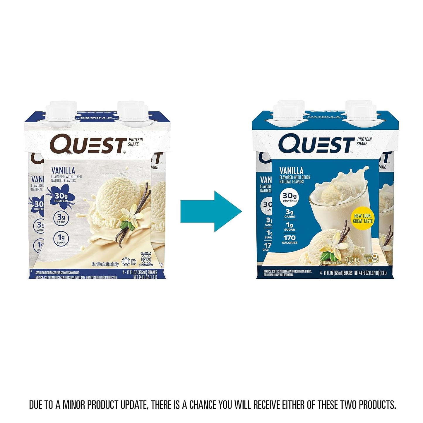 Quest Nutrition Ready to Drink Salted Caramel Protein Shake, 30g Protein, 3g Net Carbs, Gluten Free, Keto Friendly, 11 fl.oz 4 Count(Pack of 3)