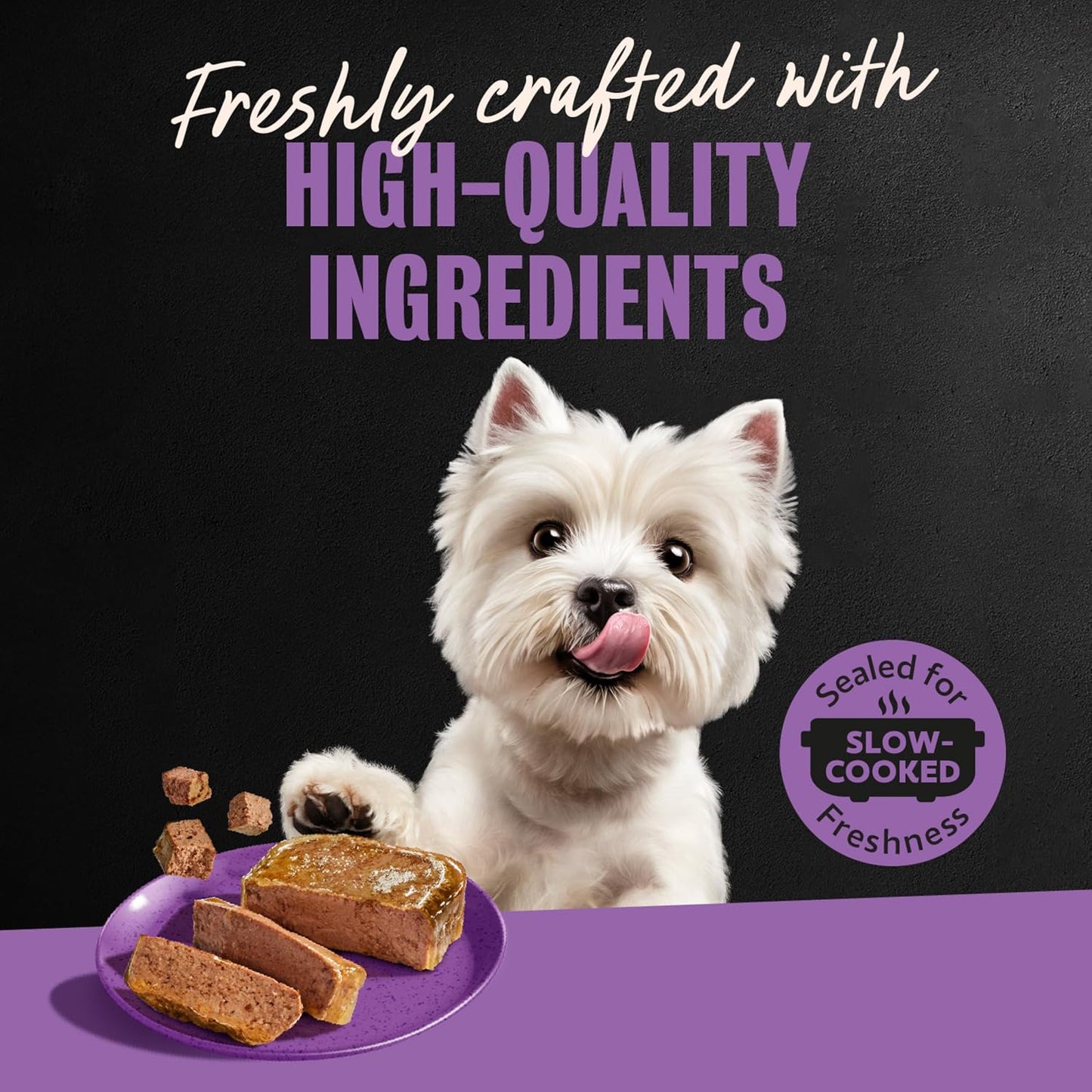Cesar Classic Loaf in Sauce Wet Dog Food, Meaty Selects, 3.5 oz, 24 Count | Made in USA, Real beef or chicken #1 ingredient, no fillers or artificial flavors, slow-cooked, easy peel trays