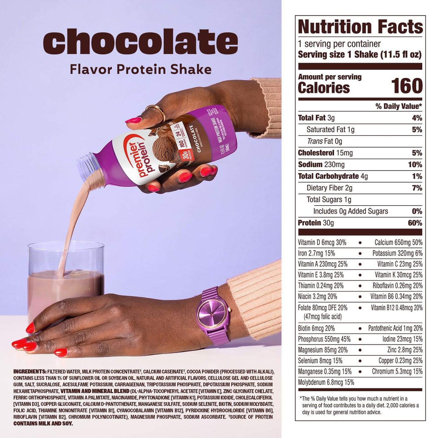 Premier Protein Shake, Chocolate, 30g High Protein, 12 Pack