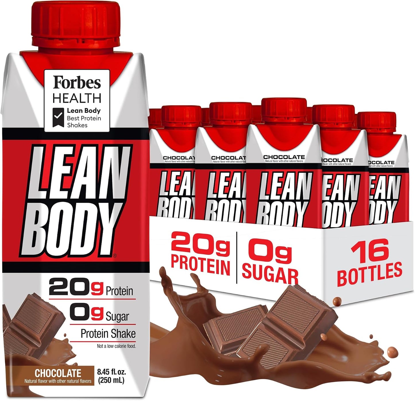 Labrada Lean Body Ready-to-Drink Chocolate Protein Shake, 40g Protein, Whey Blend, 0 Sugar, Gluten Free, 22 Vitamins & Minerals, LABRADA, 17 Fl Oz (Pack of 12)