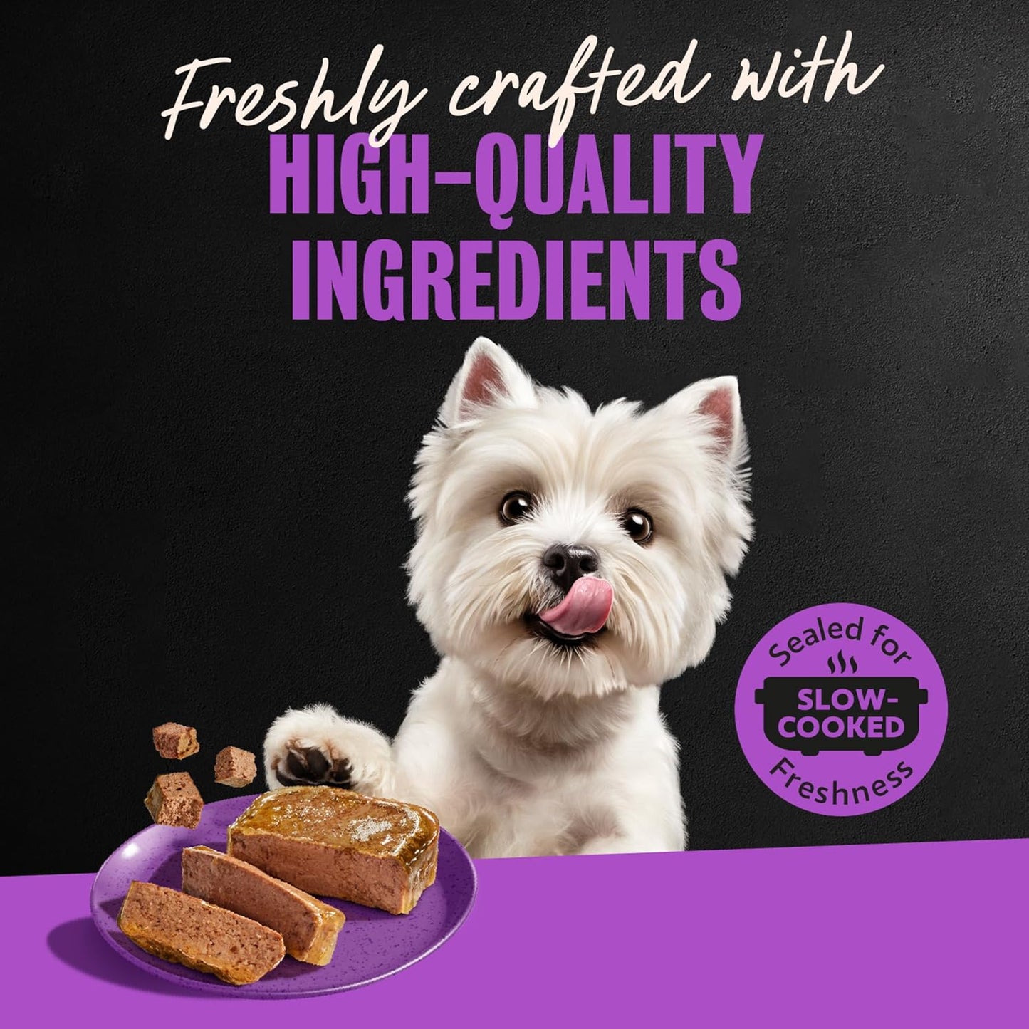 Cesar Classic Loaf in Sauce Wet Dog Food, Meaty Selects, 3.5 oz, 24 Count | Made in USA, Real beef or chicken #1 ingredient, no fillers or artificial flavors, slow-cooked, easy peel trays