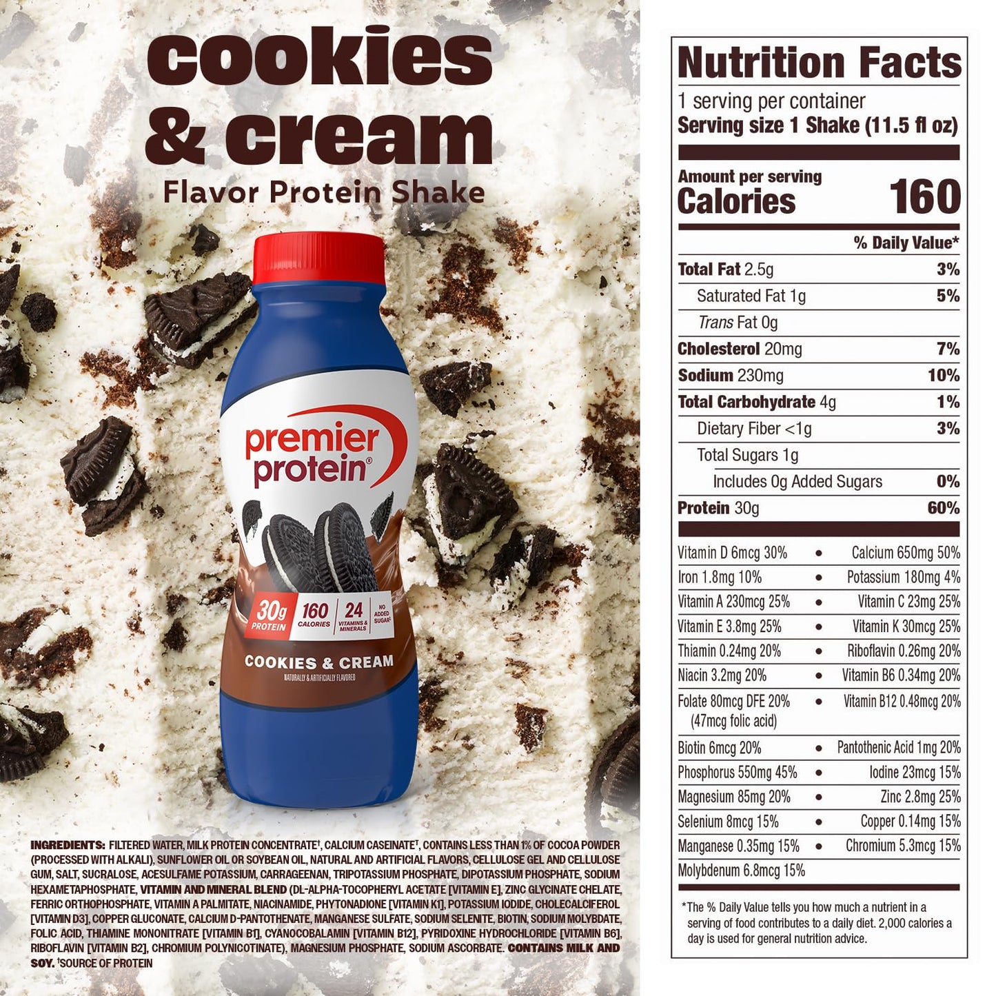 Premier Protein Shake, Chocolate, 30g High Protein, 12 Pack