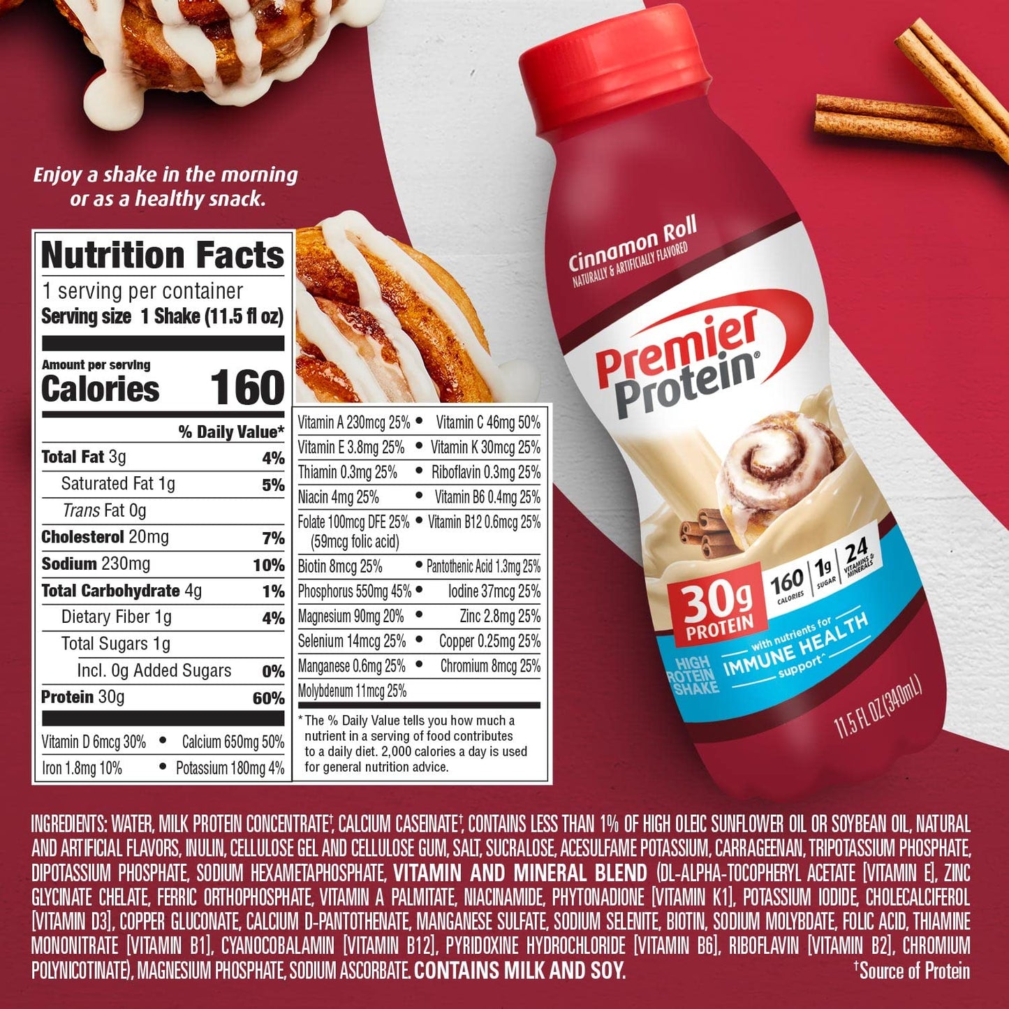 Premier Protein Shake, Chocolate, 30g High Protein, 12 Pack