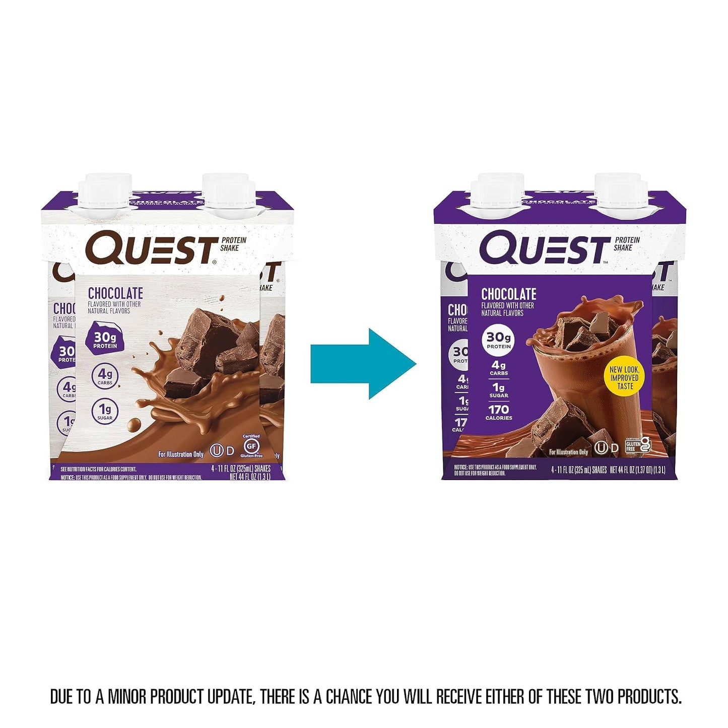 Quest Nutrition Ready to Drink Salted Caramel Protein Shake, 30g Protein, 3g Net Carbs, Gluten Free, Keto Friendly, 11 fl.oz 4 Count(Pack of 3)