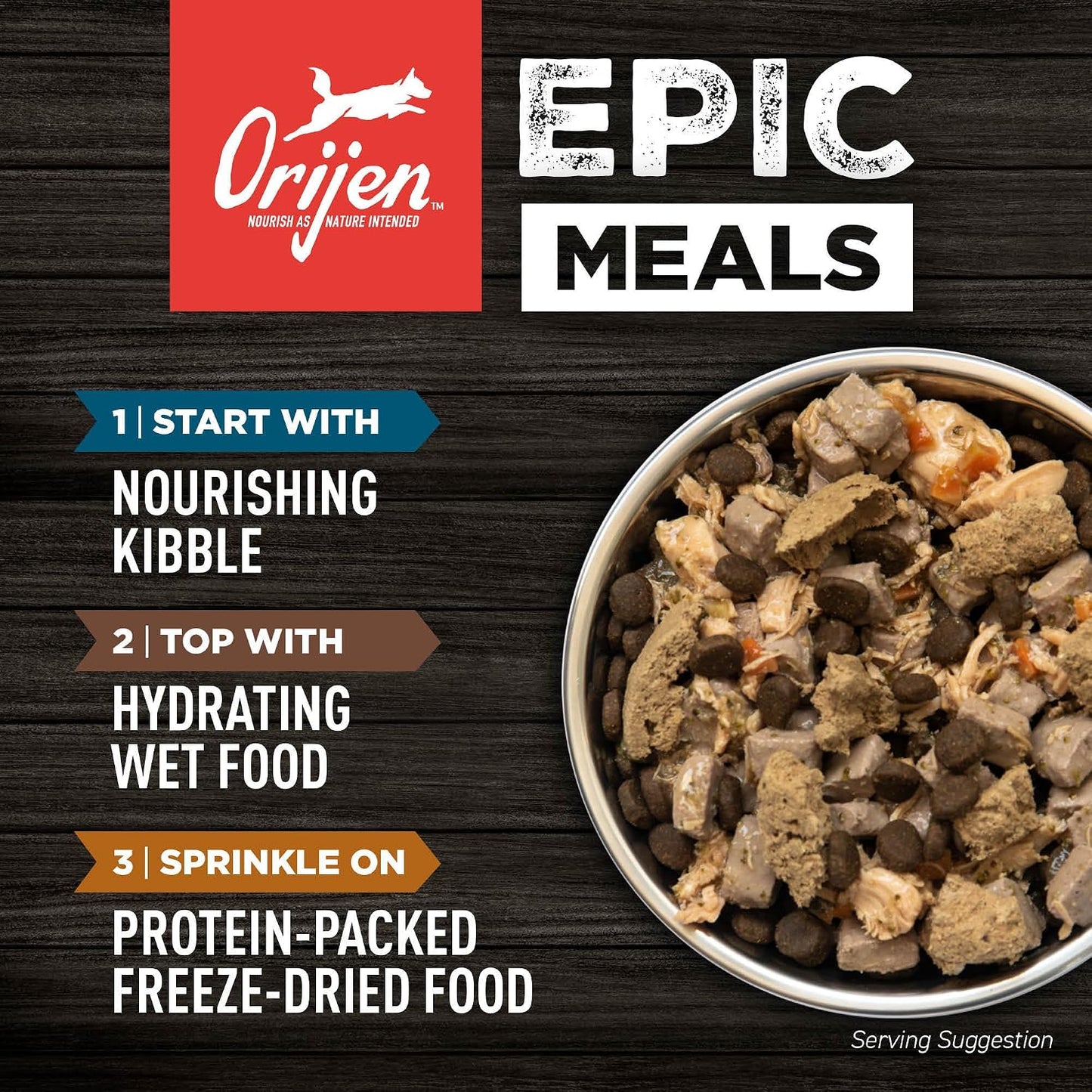 ORIJEN Grain Free WHOLEPREY Dry Dog Food Original Recipe 4.5lb. Bag | WHOLEPREY Ingredients, Grain Free, Made in the USA, Skin & Coat, Global Quality Ingredients