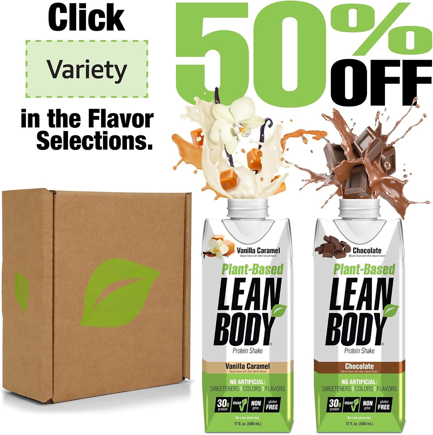 Labrada Lean Body Ready-to-Drink Chocolate Protein Shake, 40g Protein, Whey Blend, 0 Sugar, Gluten Free, 22 Vitamins & Minerals, LABRADA, 17 Fl Oz (Pack of 12)