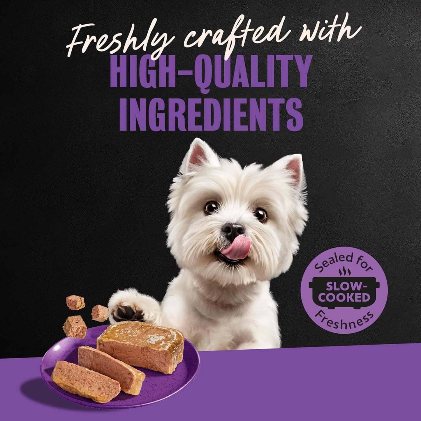 Cesar Classic Loaf in Sauce Wet Dog Food, Meaty Selects, 3.5 oz, 24 Count | Made in USA, Real beef or chicken #1 ingredient, no fillers or artificial flavors, slow-cooked, easy peel trays