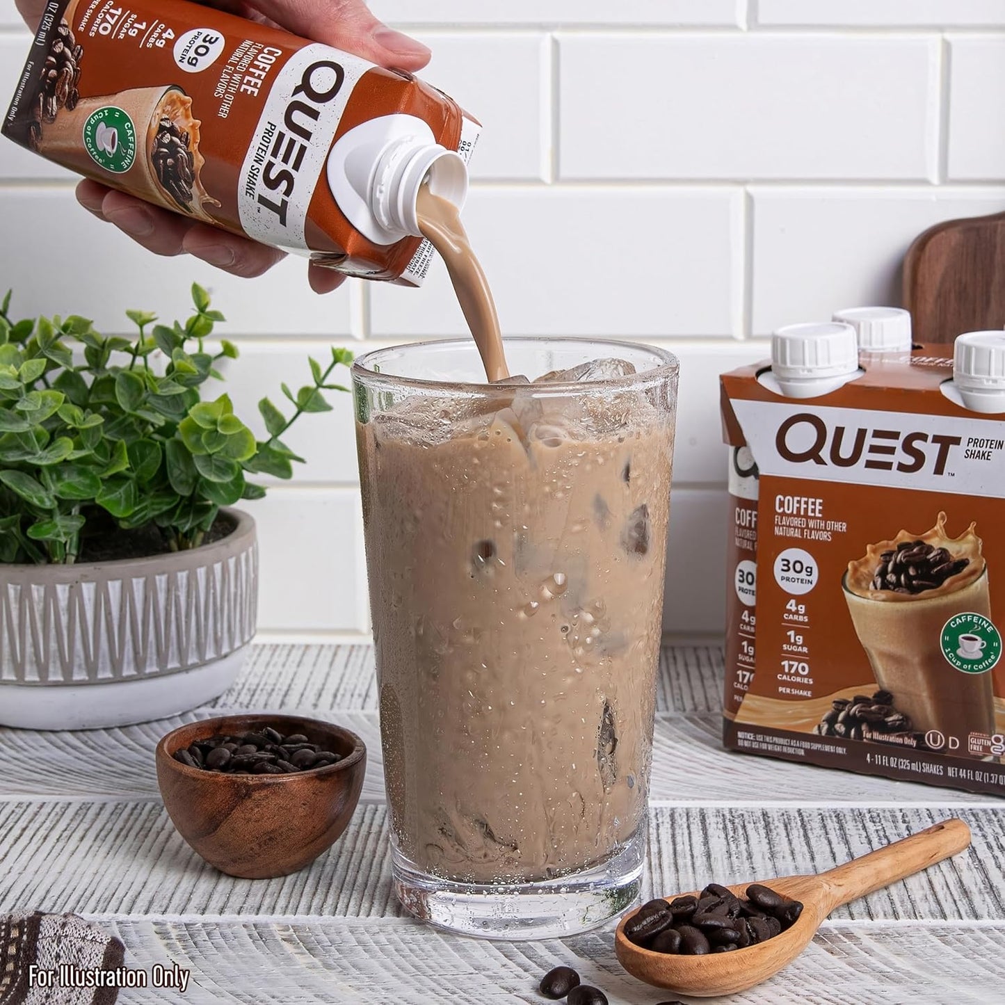 Quest Nutrition Ready to Drink Salted Caramel Protein Shake, 30g Protein, 3g Net Carbs, Gluten Free, Keto Friendly, 11 fl.oz 4 Count(Pack of 3)