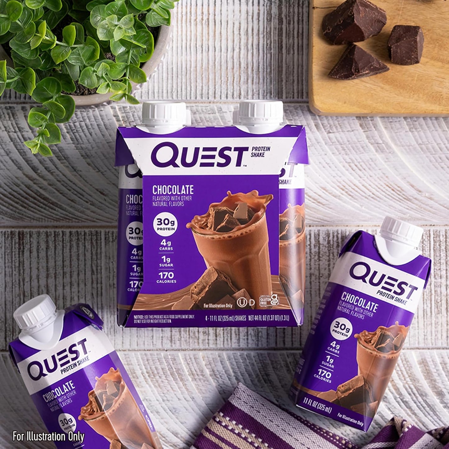 Quest Nutrition Ready to Drink Salted Caramel Protein Shake, 30g Protein, 3g Net Carbs, Gluten Free, Keto Friendly, 11 fl.oz 4 Count(Pack of 3)
